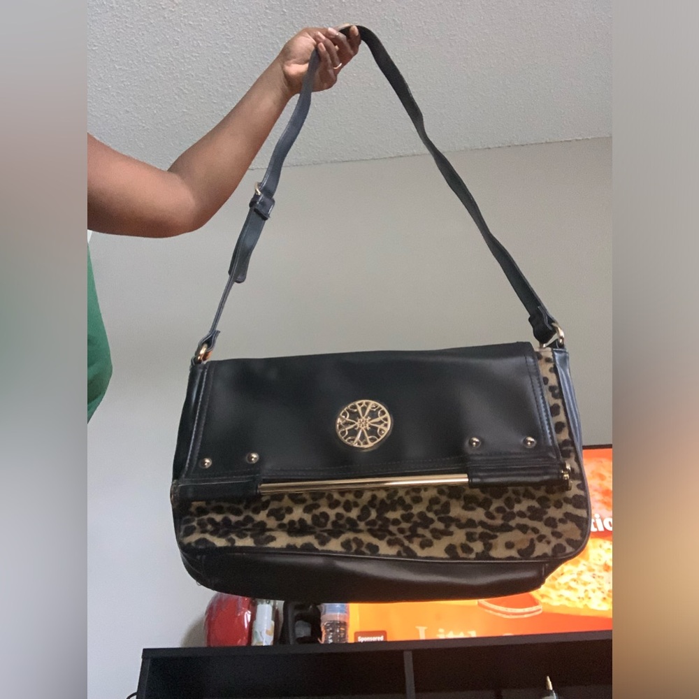Avon Brown And Black Classy Purse